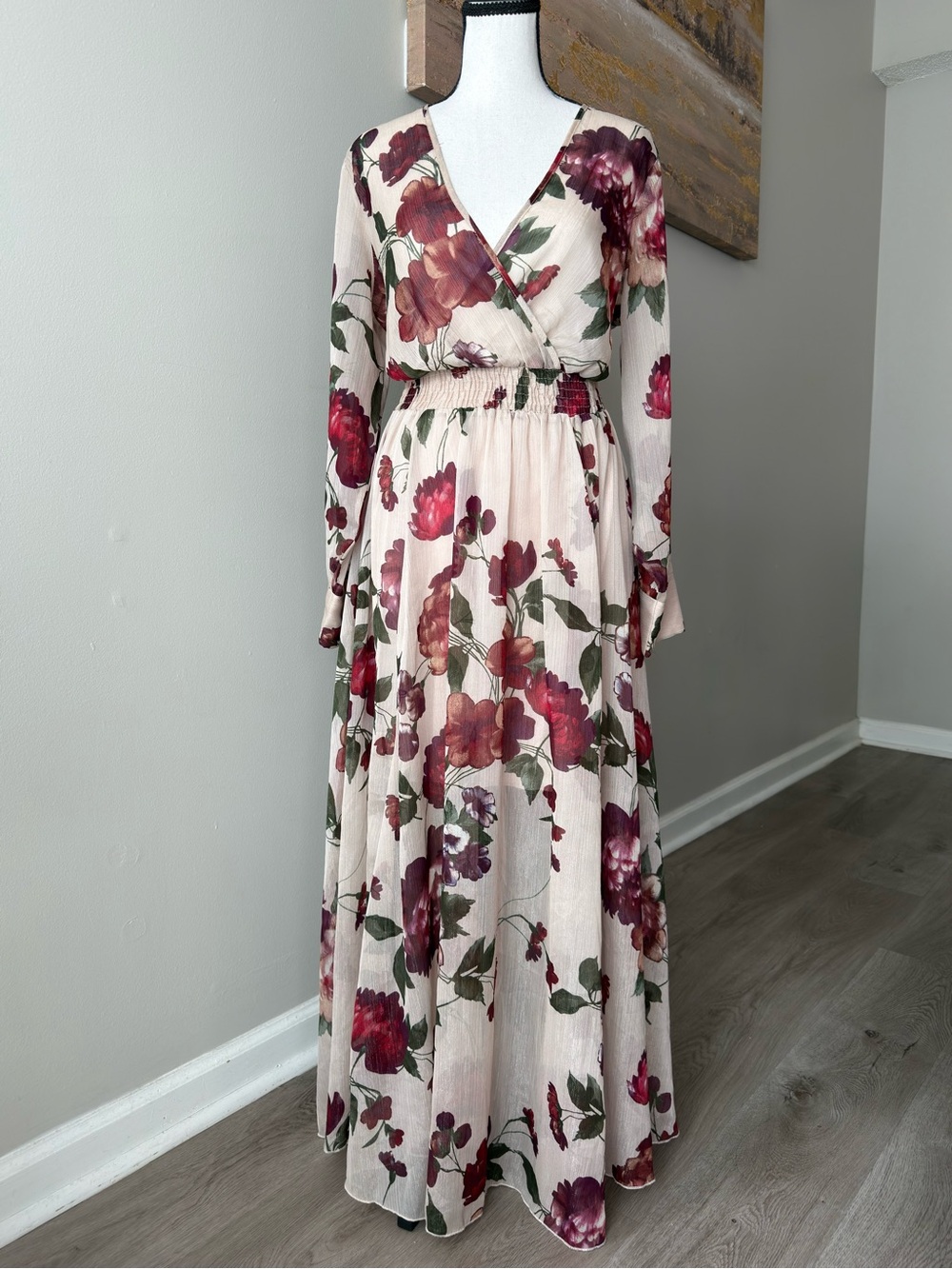 Kate & Lily Whimsigoth Dark Cottagecore Floral Maxi Dress 6